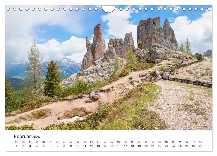 Produktbild: Wanderziele S&uuml;dtiroler Dolomiten - Region Gadertal und Buchenstein (Wandkalender 2026 DIN A4 quer), CALVENDO Monatskalender
