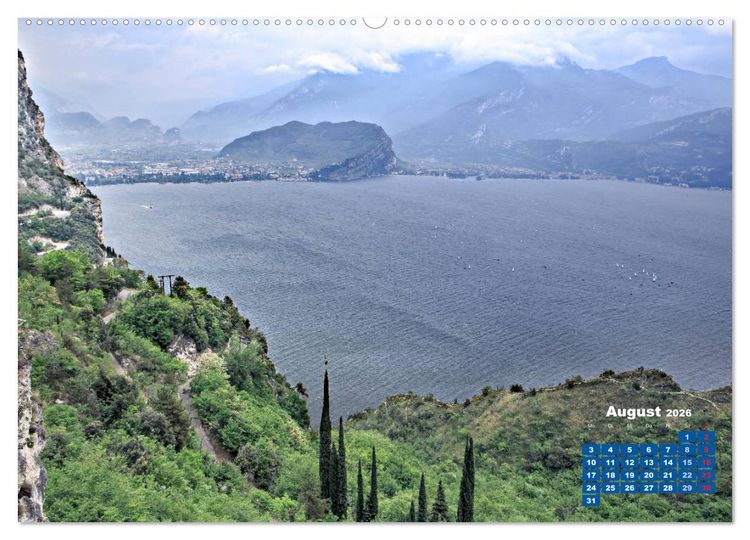 Produktbild: Riva del Garda - Perle des Gardasees (hochwertiger Premium Wandkalender 2026 DIN A2 quer), Kunstdruck in Hochglanz