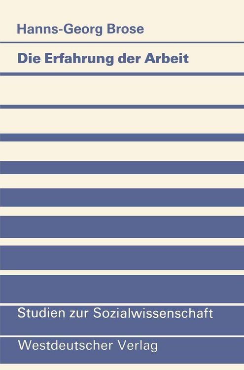 Produktbild: Die Erfahrung der Arbeit
