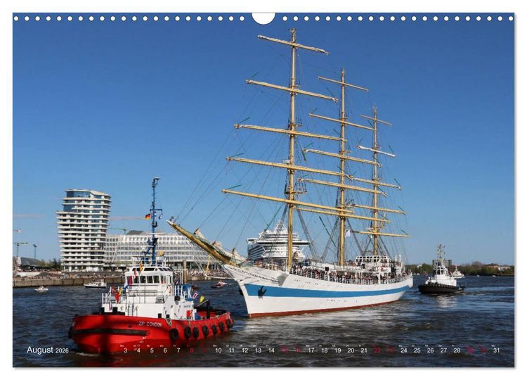 Produktbild: Segelschiffe auf der Elbe (Wandkalender 2026 DIN A3 quer), CALVENDO Monatskalender