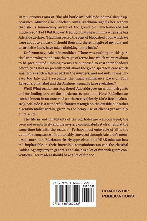 Produktbild: Murder a la Richelieu (an Adelaide Adams Mystery)