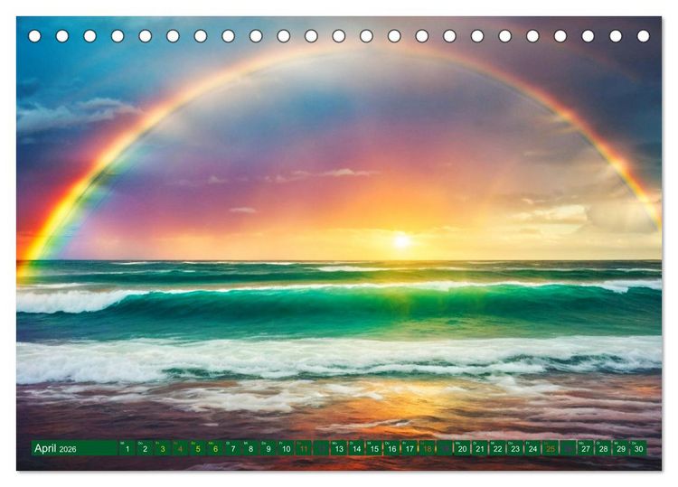 Produktbild: Himmlische Farbspiele - Regenbogen (Tischkalender 2026 DIN A5 quer), CALVENDO Monatskalender