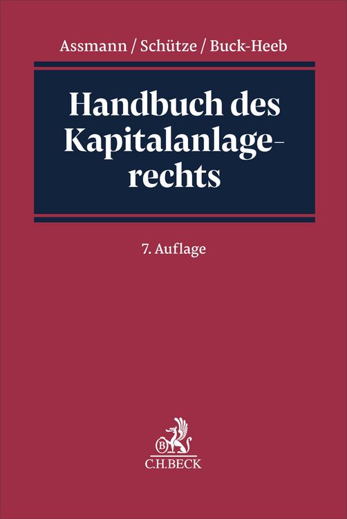 Produktbild: Handbuch des Kapitalanlagerechts