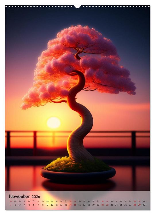 Produktbild: Bonsai Kunstwerke (hochwertiger Premium Wandkalender 2026 DIN A2 hoch), Kunstdruck in Hochglanz