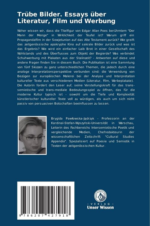 Produktbild: Tr&uuml;be Bilder. Essays &uuml;ber Literatur, Film und Werbung