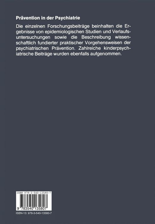 Produktbild: Pr&auml;vention in der Psychiatrie