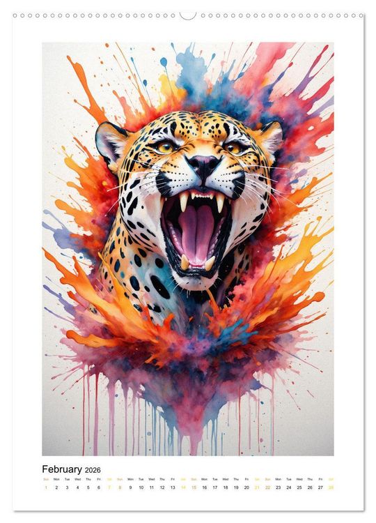 Produktbild: Fantastic Animal World: A Play of Colors and Elegance (High Quality Premium Wall Calendar 2026 DIN A2 portrait),CALVENDO 12 Month Wall Calendar