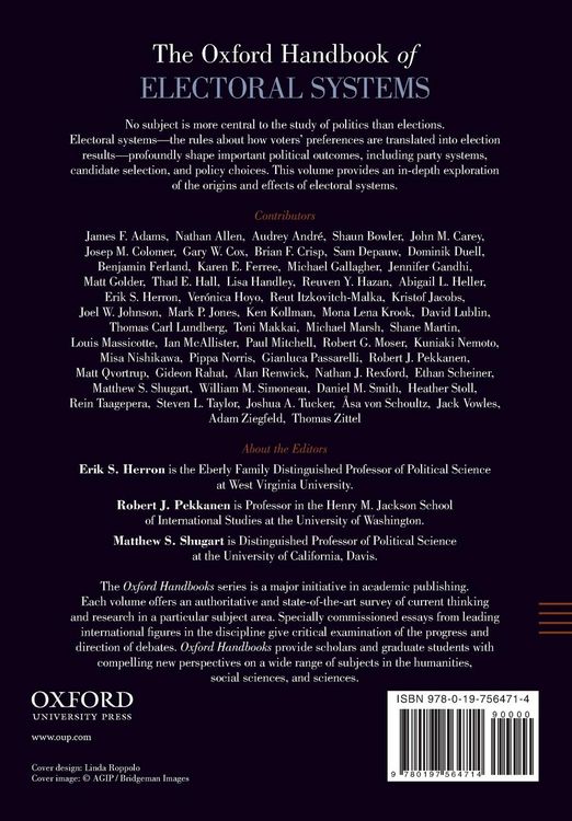 Produktbild: The Oxford Handbook of Electoral Systems