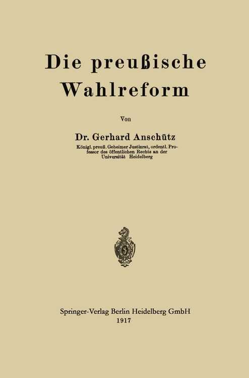 Produktbild: Die preu&szlig;ische Wahlreform