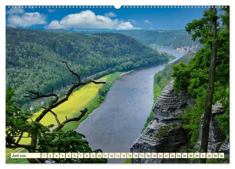 Produktbild: Die malerische Elbe (Wandkalender 2026 DIN A2 quer), CALVENDO Monatskalender