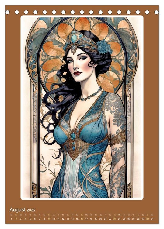 Produktbild: Illustrationskunst der Belle &Eacute;poque (Tischkalender 2026 DIN A5 hoch), CALVENDO Monatskalender