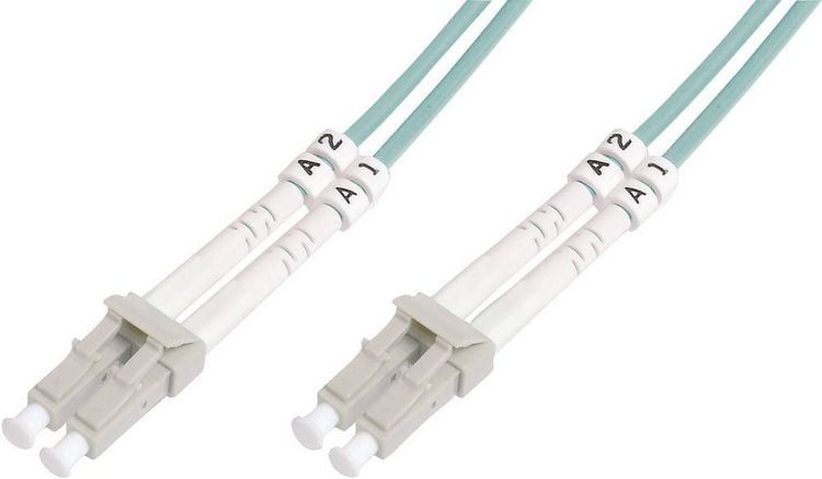 Produktbild: Digitus DK-2533-01/3 Glasfaser LWL Anschlusskabel 1.00 m T&uuml;rkis [1x LC-Stecker - 1x LC-Stecker] 50/125 &micro; Multimode OM3