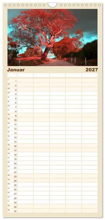 Produktbild: Familienplaner 2027 - Australien &bull; Impressionen mit 5 Spalten (Wandkalender, 21 x 45 cm) CALVENDO
