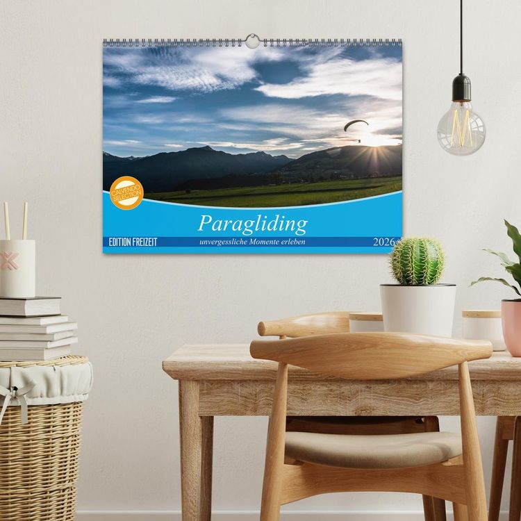 Produktbild: Paragliding - unvergessliche Momente erleben (Wandkalender 2026 DIN A3 quer), CALVENDO Monatskalender
