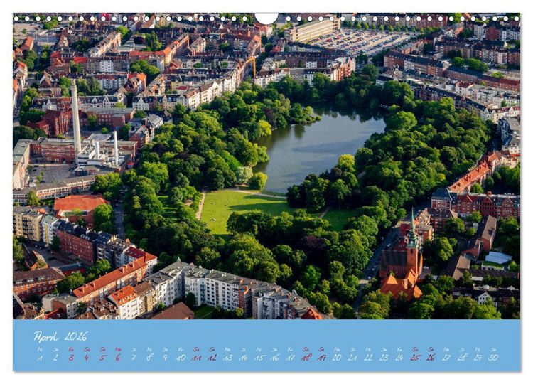 Produktbild: Kiel aus der Luft - Die Stadt an der F&ouml;rde aus dem Ballon fotografiert (Wandkalender 2026 DIN A3 quer), CALVENDO Monatskalender