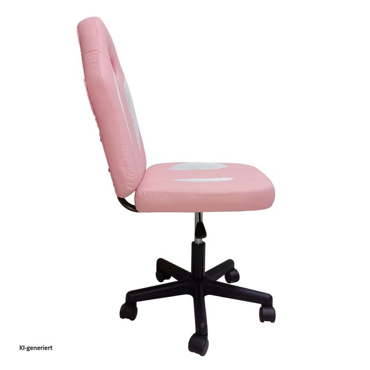 Produktbild: HTI-Living Schreibtischstuhl h&ouml;henverstellbar 360&deg;-Drehfunktion Rosa-Wei&szlig;
