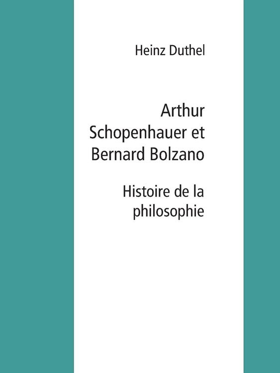 Produktbild: Arthur Schopenhauer et Bernard Bolzano