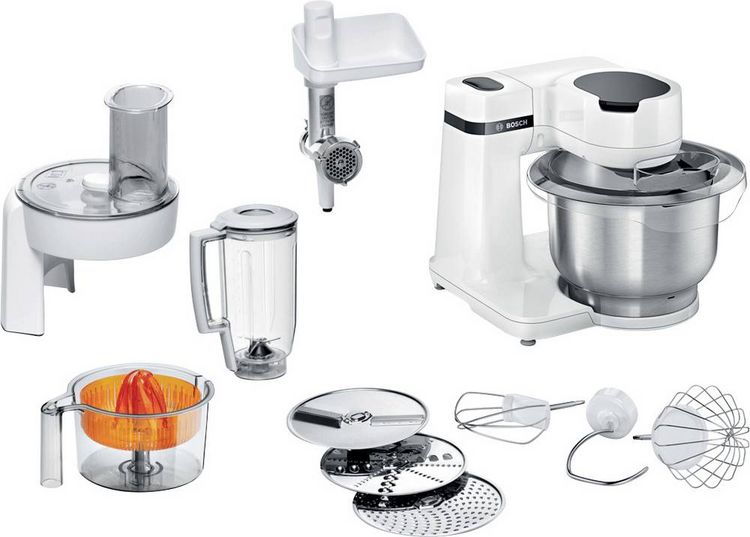 Produktbild: Bosch Haushalt MUMS2EW40 K&uuml;chenmaschine 700W Wei&szlig;, Edelstahl