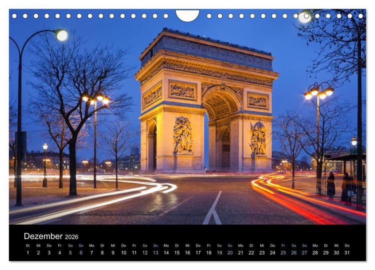 Produktbild: Paris bei Nacht 2026 (Wandkalender 2026 DIN A4 quer), CALVENDO Monatskalender
