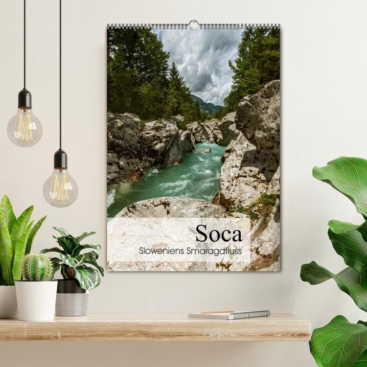 Produktbild: Soca - Sloweniens Smaragdfluss (Wandkalender 2026 DIN A2 hoch), CALVENDO Monatskalender