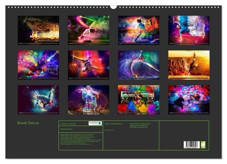 Produktbild: Break Dance (Wandkalender 2026 DIN A2 quer), CALVENDO Monatskalender