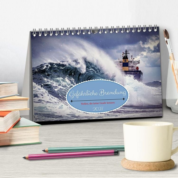 Produktbild: Gef&auml;hrliche Brandung (Tischkalender 2027 DIN A5 quer), CALVENDO Monatskalender