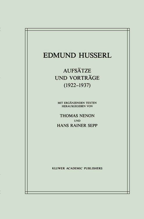 Produktbild: Aufs&auml;tze und Vortr&auml;ge (1922&ndash;1937)