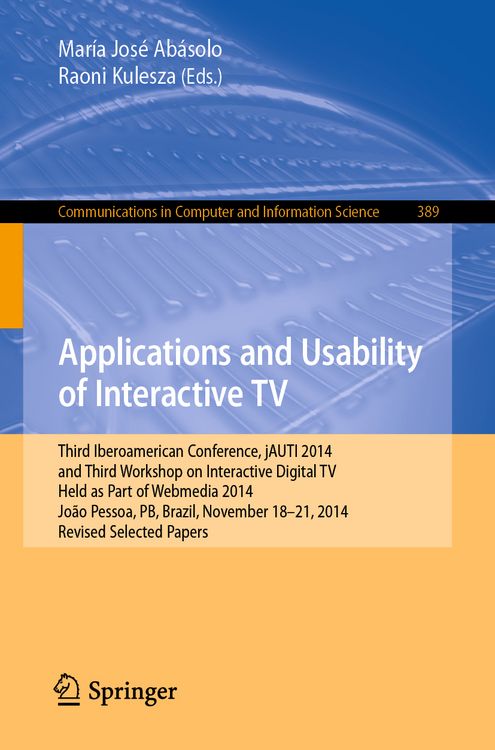 Produktbild: Applications and Usability of Interactive TV