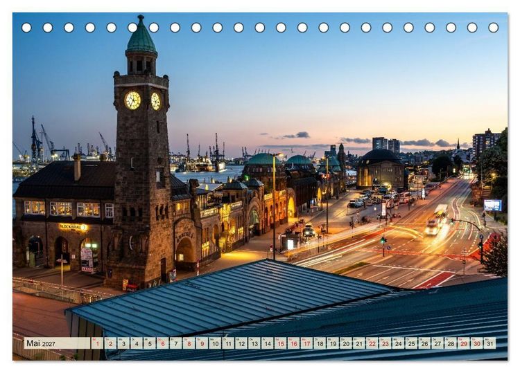 Produktbild: Hamburger N&auml;chte (Tischkalender 2027 DIN A5 quer), CALVENDO Monatskalender