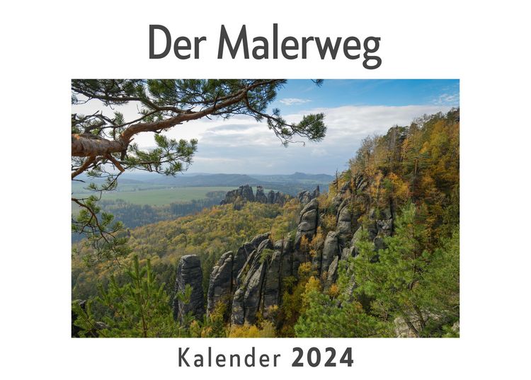 Produktbild: Der Malerweg (Wandkalender 2024, Kalender DIN A4 quer, Monatskalender im Querformat mit Kalendarium, Das perfekte Geschenk)