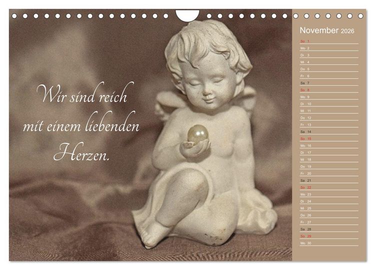 Produktbild: Engel - Die Worte der Liebe (Wandkalender 2026 DIN A4 quer), CALVENDO Monatskalender