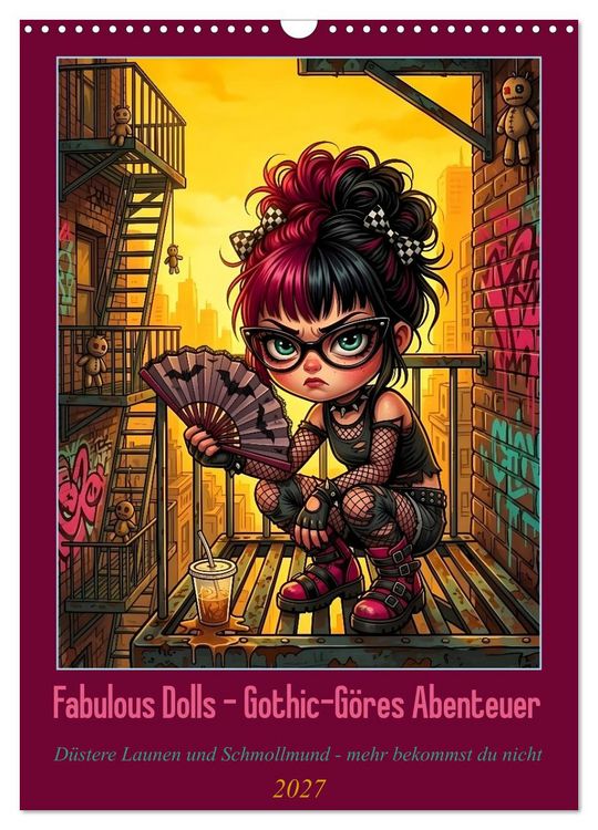 Produktbild: Fabulous Dolls - Gothic-G&ouml;res Abenteuer (Wandkalender 2027 DIN A3 hoch), CALVENDO Monatskalender