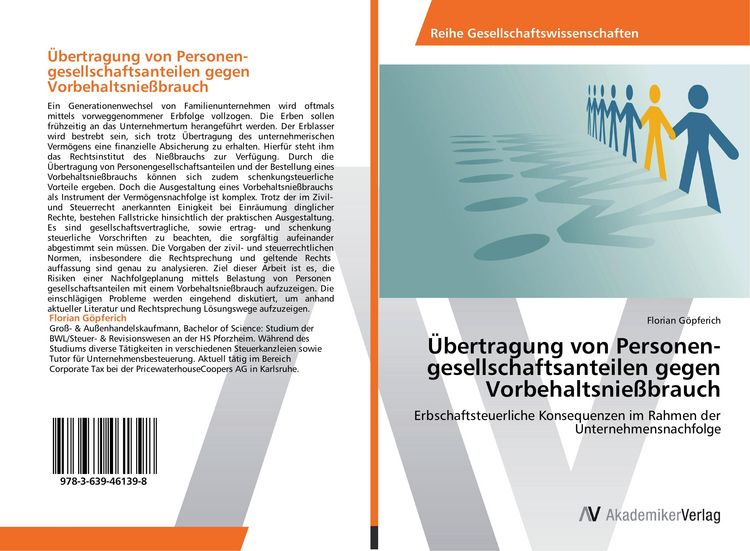 Produktbild: &Uuml;bertragung von Personen&shy;gesellschaftsanteilen gegen Vorbehaltsnie&szlig;brauch