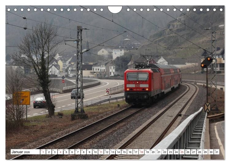 Produktbild: Eisenbahn an Rhein und Mosel 2026 (Wandkalender 2026 DIN A4 quer), CALVENDO Monatskalender