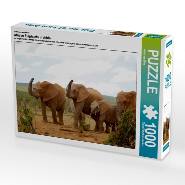 Produktbild: CALVENDO Puzzle Ein Motiv aus dem Kalender African Elephants in Addo | 1000 Teile Lege-Gr&ouml;&szlig;e 64x48cm Foto-Puzzle f&uuml;r gl&uuml;ckliche Stunden