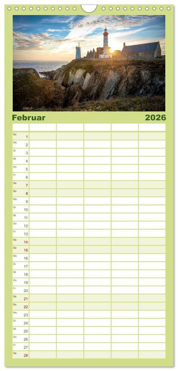 Produktbild: Familienplaner 2026 - Die Bretagne - Frankreichs Perle mit 5 Spalten (Wandkalender, 21 x 45 cm) CALVENDO