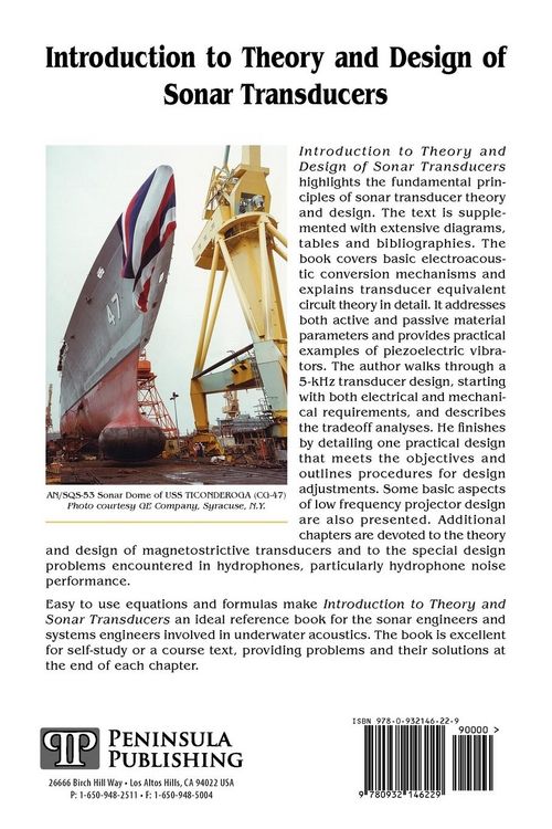 Produktbild: Introduction to the Theory and Design of Sonar Transducers