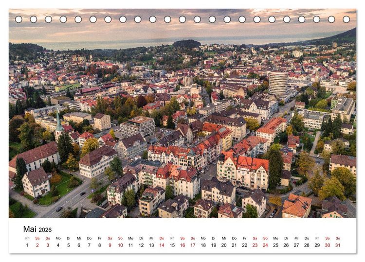 Produktbild: Luftbildkalender St. Gallen 2026 (Tischkalender 2026 DIN A5 quer), CALVENDO Monatskalender