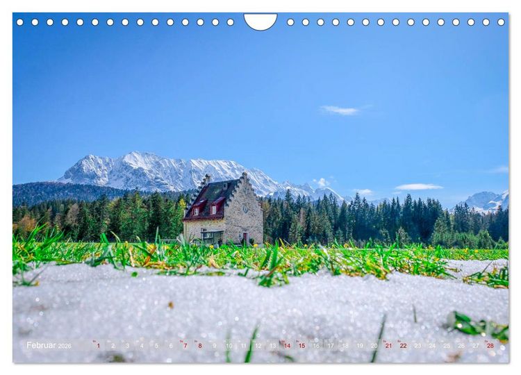 Produktbild: Garmisch Partenkirchen Land - Wasser und Berge sind Leben (Wandkalender 2026 DIN A4 quer), CALVENDO Monatskalender
