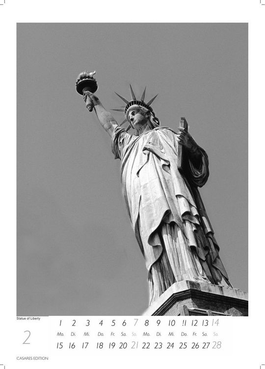 Produktbild: New York schwarz-weiss Kalender 2027 &ndash; Wandkalender | Fotokalender Nordamerika 59x42cm Grosses Format - Eleganter Schwarz-Wei&szlig;-Print mit beeindruckenden New York City Motiven