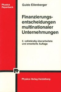 Produktbild: Finanzierungsentscheidungen multinationaler Unternehmungen