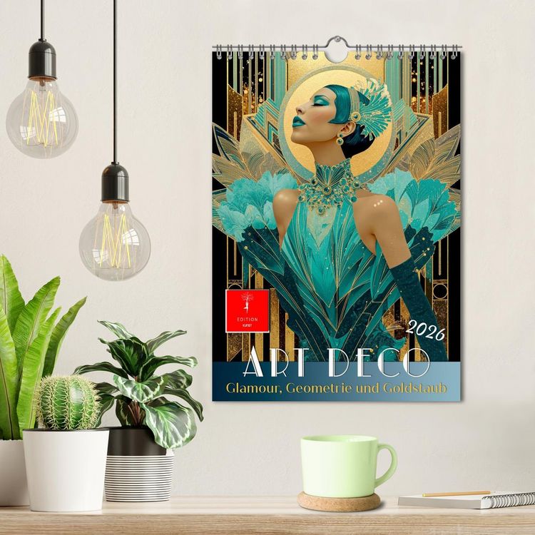 Produktbild: Art Deco - Glamour, Geometrie und Goldstaub (Wandkalender 2026 DIN A4 hoch), CALVENDO Monatskalender