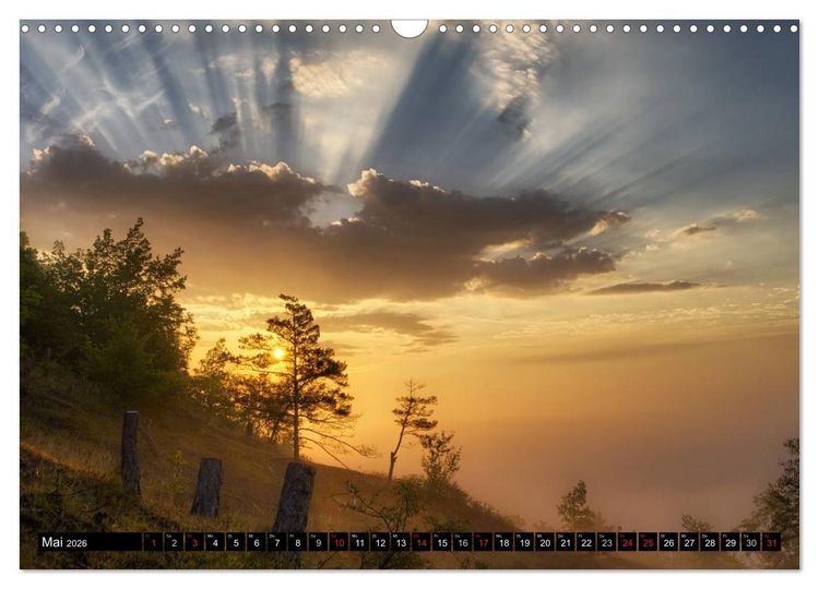 Produktbild: Lichtstimmungen Th&uuml;ringen - Eine Reise von Morgens bis Abends (Wandkalender 2026 DIN A3 quer), CALVENDO Monatskalender