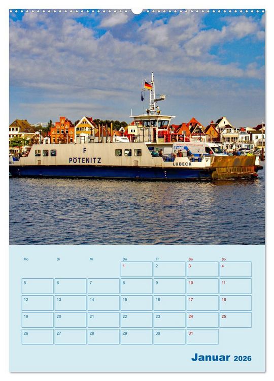 Produktbild: Priwall bei Travem&uuml;nde &ndash; Terminplaner (hochwertiger Premium Wandkalender 2026 DIN A2 hoch), Kunstdruck in Hochglanz