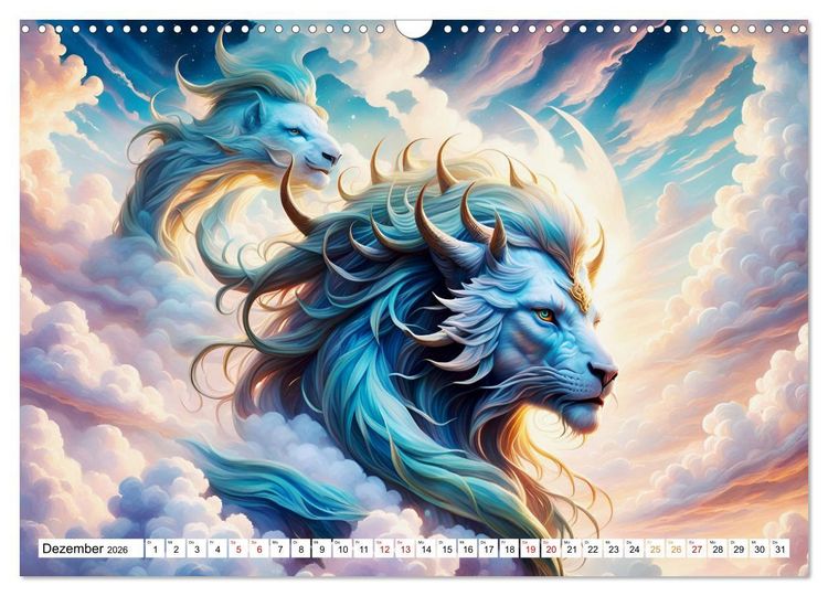 Produktbild: Wolkenkreaturen (Wandkalender 2026 DIN A3 quer), CALVENDO Monatskalender