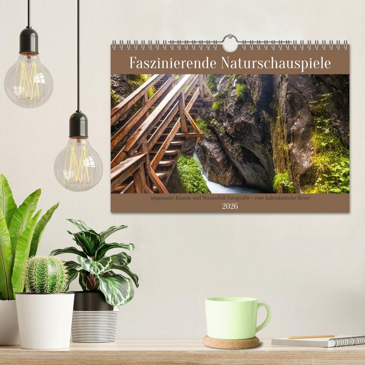 Produktbild: Faszinierende Naturschauspiele - imposante Klamm und Wasserfall Fotografie (Wandkalender 2026 DIN A4 quer), CALVENDO Monatskalender