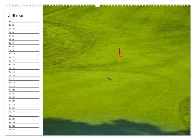 Produktbild: Abenteuer Golfspielen. Impressionen (hochwertiger Premium Wandkalender 2026 DIN A2 quer), Kunstdruck in Hochglanz
