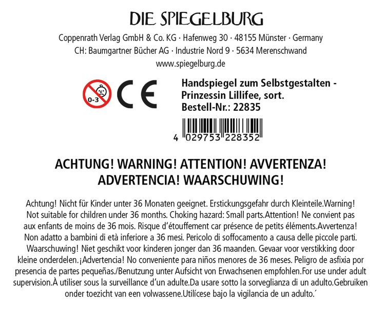 Produktbild: Handspiegel zum Selbstgestalten - Prinzessin Lillifee
