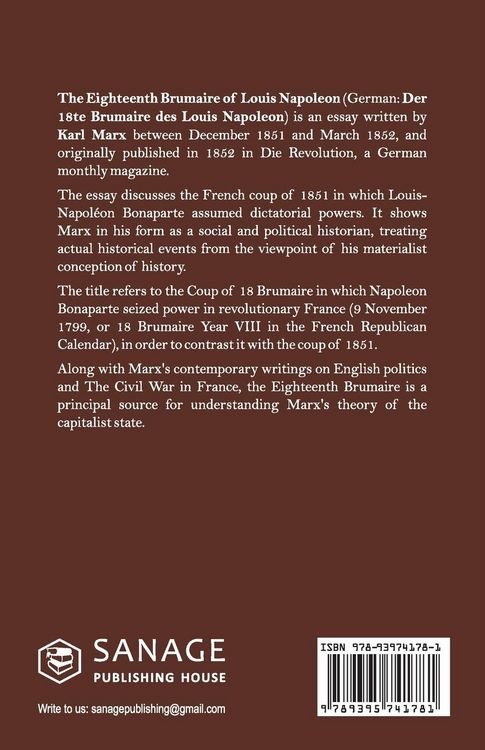 Produktbild: The Eighteenth Brumaire of Louis Bonaparte