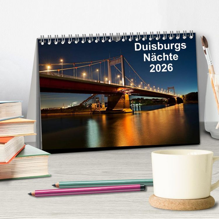 Produktbild: Duisburgs N&auml;chte (Tischkalender 2026 DIN A5 quer), CALVENDO Monatskalender